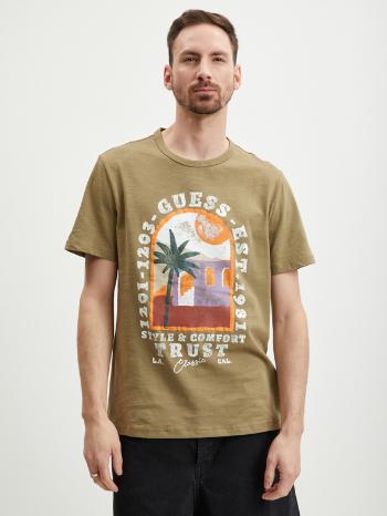 Guess Palm Window Tricou Bej