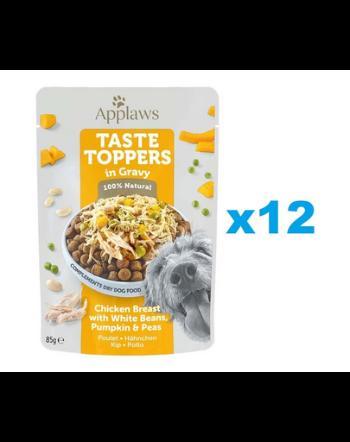 APPLAWS Taste Toppers in Gravy Chicken Set plicuri caine, cu pui in sos 12x85 g