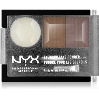 NYX Professional Makeup Eyebrow Cake Powder set pentru aranjarea sprâncenelor culoare 03 Taupe/Ash 2.65 g