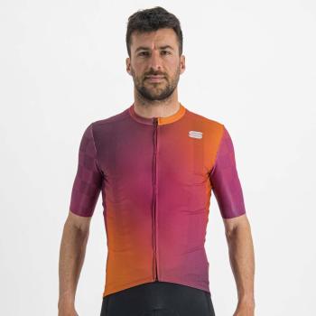 
                 SPORTFUL Tricou de ciclism cu mânecă scurtă - ROCKET - bordo/roz/portocaliu  
            