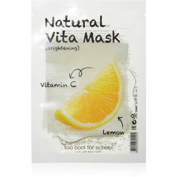 Too Cool For School Natural Vita Mask Brightening Lemon mască textilă iluminatoare 23 g