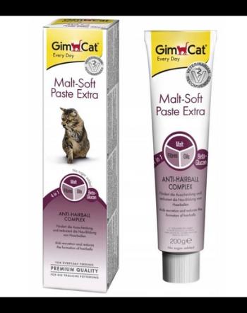 GIMCAT Every Day Malt-Soft Paste Extra 200 g pasta eliminare par pisici