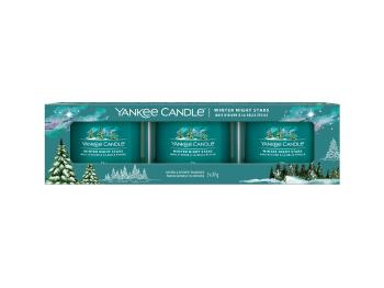 Yankee Candle Set de lumânări votive in sticlă Winter Night Stars 3 x 37 g