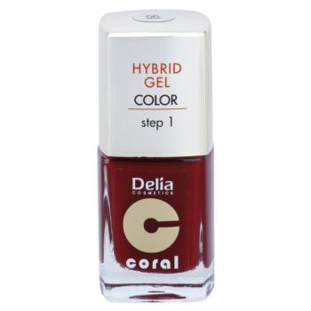 Delia Cosmetics Coral Nail Enamel Hybrid Gel lac de unghii sub forma de gel culoare 06  11 ml