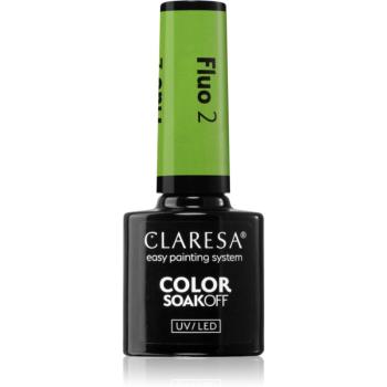 Claresa SoakOff UV/LED Color Fluo lac de unghii sub forma de gel culoare 2 5 g