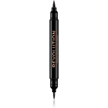 Makeup Revolution Thick And Thin Dual creion dermatograf cu doua capete culoare Black 1 ml
