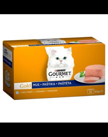 GOURMET Gold Mus hrana umeda pentru pisici, cu ton 48x85g