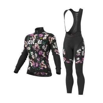 
                 ALÉ Tricou și pantaloni de iarnă de ciclism - FIORI LADY WINTER - negru 
            