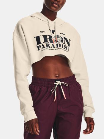 Under Armour UA Project Rock Crop Flce Hdy Hanorac Alb