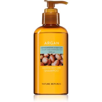 NATURE REPUBLIC Argan Essential Deep Care Shampoo Sampon de restaurare in profunzime pentru par deteriorat 300 ml