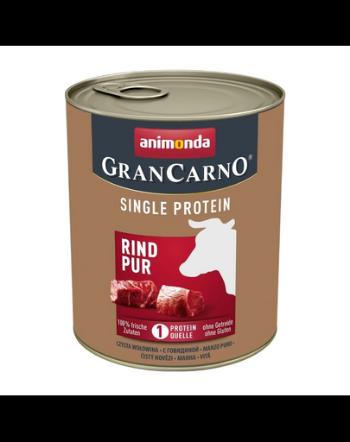 ANIMONDA GranCarno Single Protein Adult Beef pure 800 g conserva monoproteica, vita, pentru caini adulti