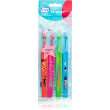 TePe Kids Periuțe de dinți extra-moi pentru copii, 4 bucăți variante de culoare 4 buc