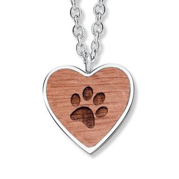 CRYSTalp Colier din otel original cu lăbuță Wooden Paw 30418.W2.E.36