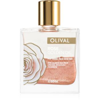 Olival Rose Gold ulei cu sclipici pentru față, corp și păr 50 ml