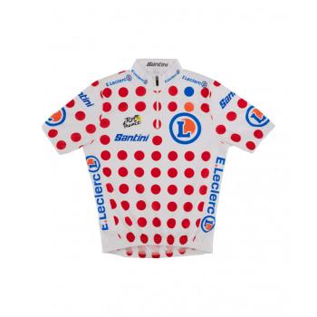 
                 SANTINI Tricou de ciclism cu mânecă scurtă - TOUR DE FRANCE 2022  - alb/roșu  
            