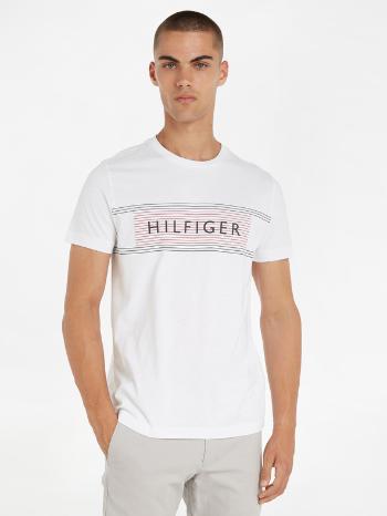 Tommy Hilfiger Brand Love Chest Tee Tricou Alb