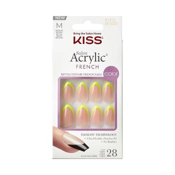 KISS Unghii adezive Salon Acrylic French Color - Hype 28 buc