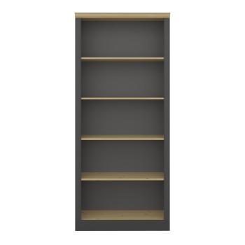 Bibliotecă gri cu aspect de lemn de pin 82x189 cm Nola - Tvilum