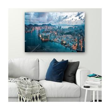 Tablou din sticlă 100x70 cm Hongkong – Wallity