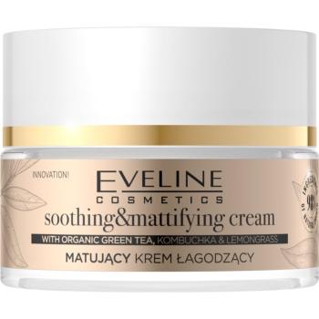 Eveline Cosmetics Organic Gold crema de piele ușor liniștitoare cu ceai verde 50 ml