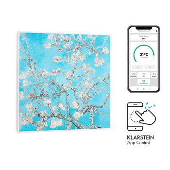 Klarstein Wonderwall Air Art Smart, încălzitor cu infraroșu, 60 x 60 cm, 350 W, aplicație, floarea de migdale  