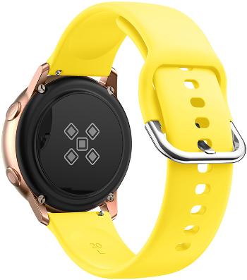 4wrist Curea din silicon pentru Samsung - Yellow 22 mm