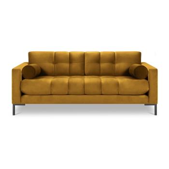 Canapea cu țesătură de catifea Cosmopolitan Design Bali, galben