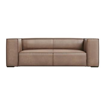 Canapea maro deschis cu tapițerie din piele 212 cm Madame – Windsor & Co Sofas