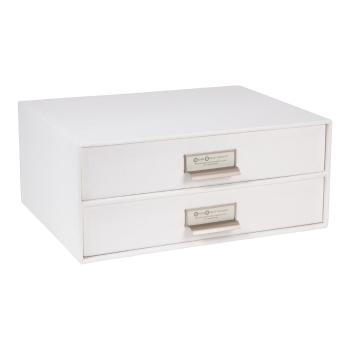 Organizator cu 2 sertare pentru documente Bigso Box of Sweden Birger, 33 x 22,5 cm, alb