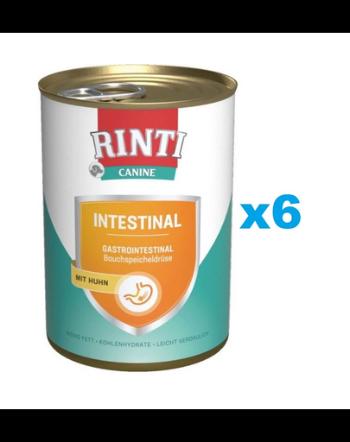 RINTI Canine Intestinal chicken 6 x 400 g cu pui, pentru caini