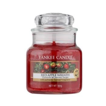 Yankee Candle Lumânare parfumata Classic mică Coroană din mere roșii (Red Apple Wreath) 104 g