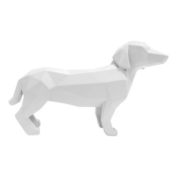 Statuetă PT LIVING Origami Standing Dog, înălțime 20,8 cm, alb mat