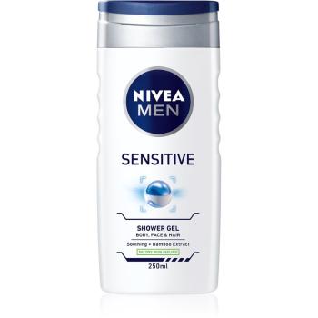 Nivea Men Sensitive gel de duș pe fata , corp si par 250 ml