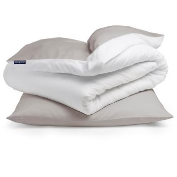 Sleepwise Soft Wonder-Edition, lenjerie de pat, 135x200cm, gri-maroniu/albă