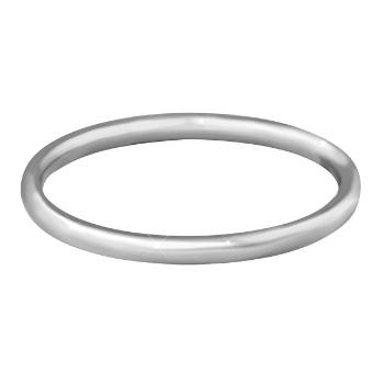 Troli Inel fin minimalist din oțel Silver 52 mm