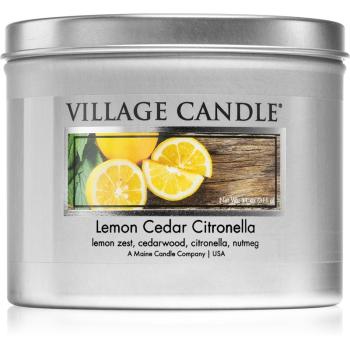 Village Candle Lemon Cedar Citronella lumânare parfumată  în placă 311 g