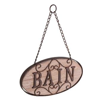 Semn din lemn/din metal 33x26 cm Bain – Antic Line