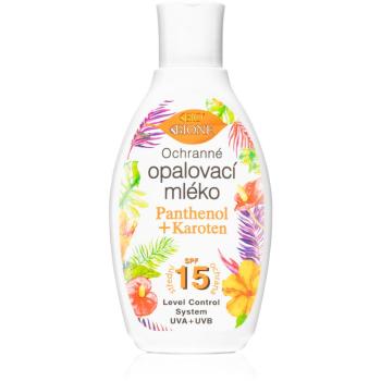 Bione Cosmetics Panthenol + Karoten loțiune de protecție solară SPF 15 150 ml