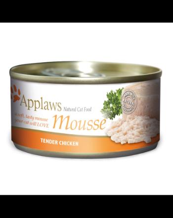 APPLAWS Cat Mousse Tin - Hrană umedă pentru pisici - pui - 70g