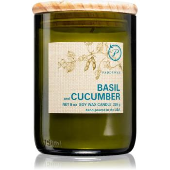 Paddywax Eco Green Basil & Cucumber lumânare parfumată 226 g