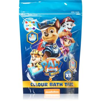 Nickelodeon Paw Patrol Colour Bath Tabs II tablete colorate efervescente pentru baie pentru copii 9 buc