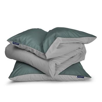 Sleepwise Soft Wonder-Edition, lenjerie de pat, 135x200cm, gri-verzui/gri-albăstrui