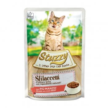 Stuzzy, Vită, plic hrană umedă pisici, (fâșii în sos), 85g