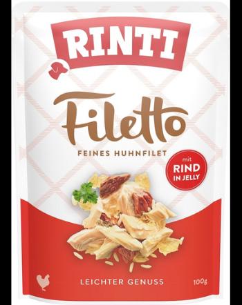 RINTI Filetto in Jelly Chicken&amp;Beef pui si vita in aspic pentru caini 100 g