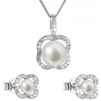 Evolution Group Set de argint de lux cu perle reale Pavona 29024.1 (cercei, lanț, pandantiv)