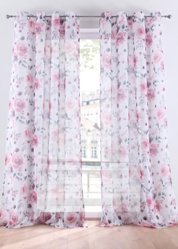 Perdea cu print floral (1buc)