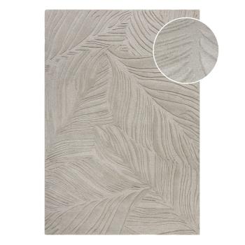 Covor gri deschis din lână 200x290 cm Lino Leaf – Flair Rugs