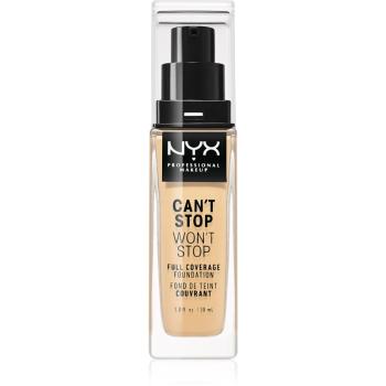 NYX Professional Makeup Can't Stop Won't Stop fond de ten cu acoperire ridicată culoare 6.5 Nude 30 ml