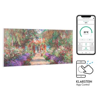 Klarstein Wonderwall Air Art Smart, încălzitor cu infraroșu, 120 x 60 cm, 700 W, aplicație, aleea din grădină