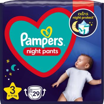 Pampers Night Pants Size 3 scutece tip chiloțel pentru noapte 6-11 kg 29 buc